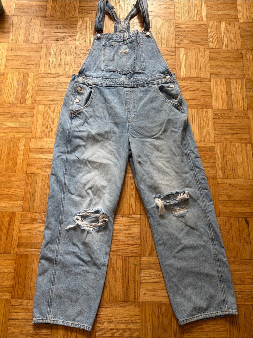 Levi's Women's Distressed Jean Overalls Size Lrg